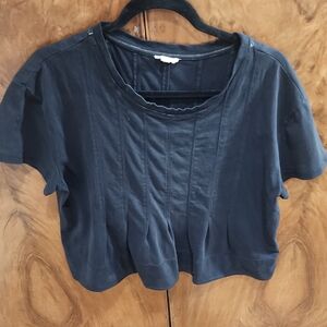 Pilcro Black Peplum Tee